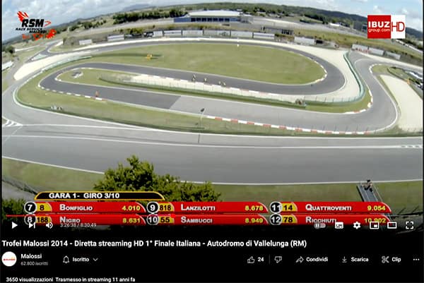 Screenshot trasmissione live da drone Phantom 1 – Vallelunga 2014 – Ibuz Group